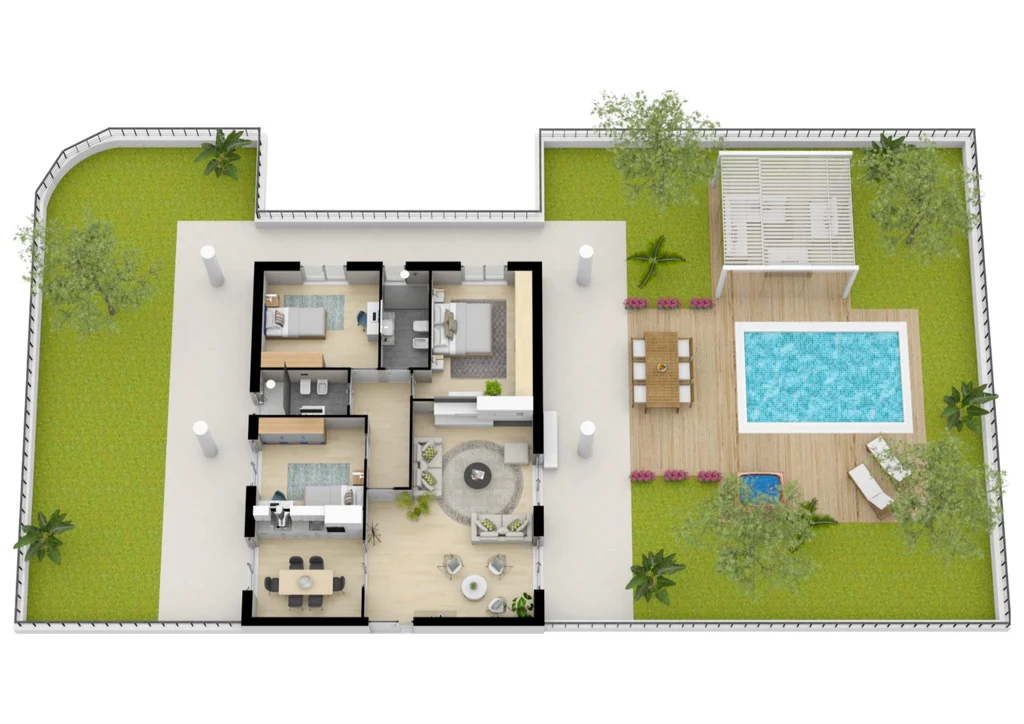 Planimetria — Terra int. 4 mq 110 Manfredi