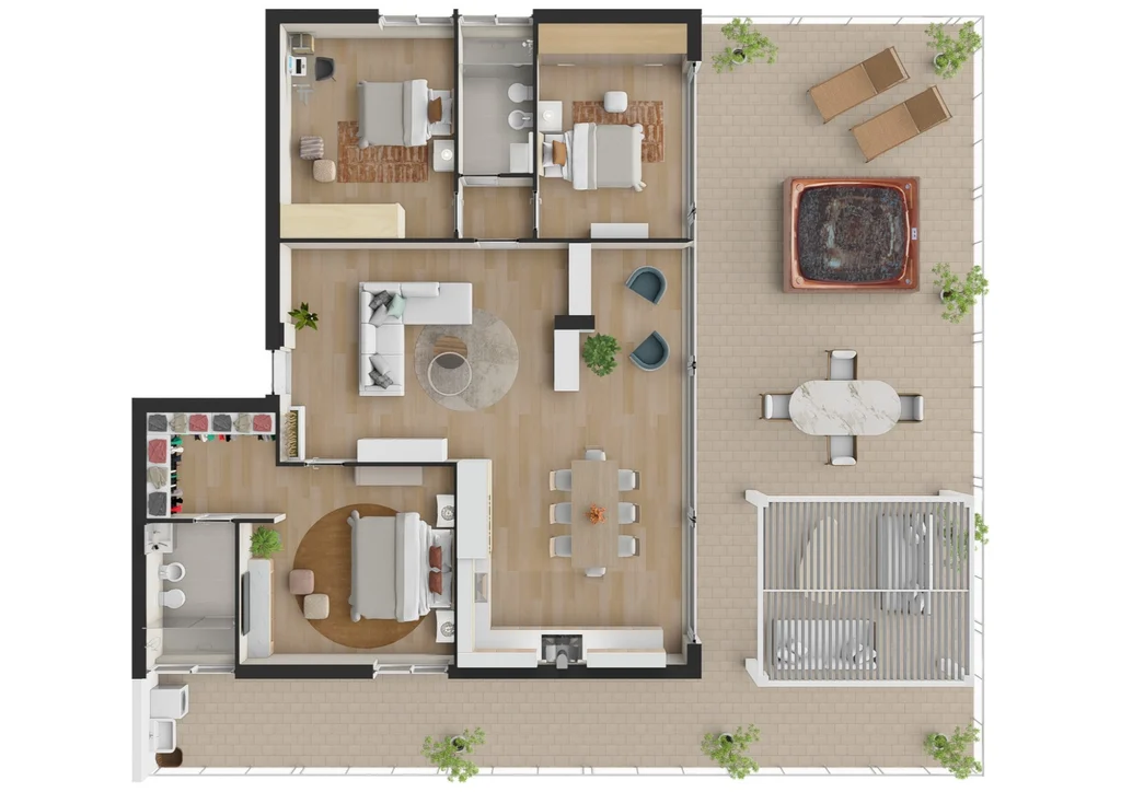 Attico DX 165 m²